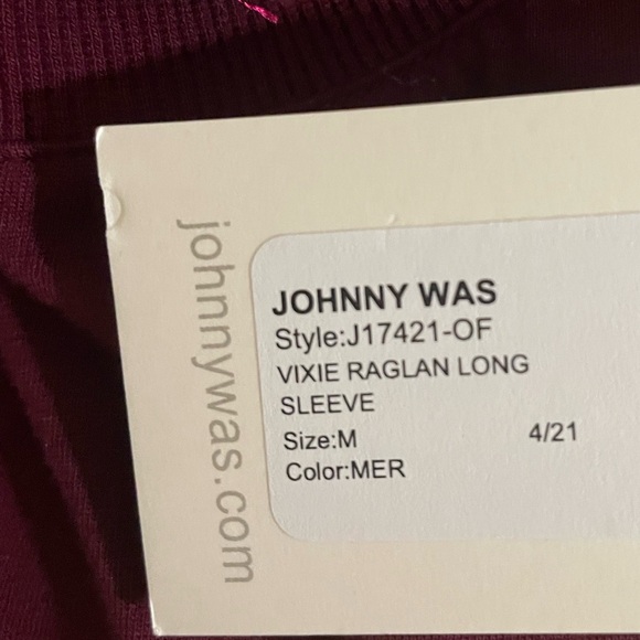 Johnny Was Vixie Raglan L/S Top NWT - Picture 7 of 7